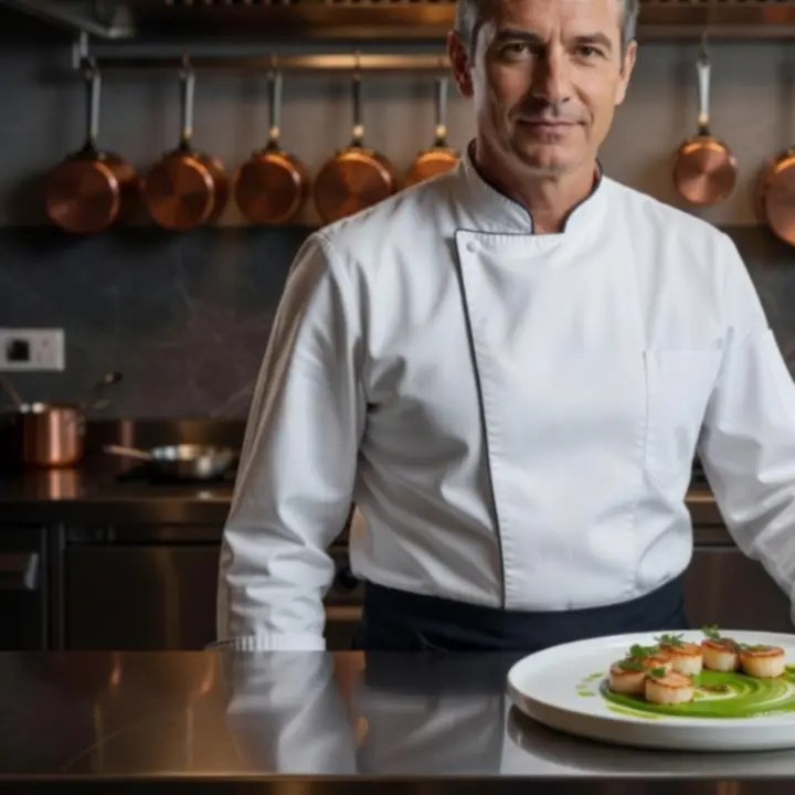 Portrait of the Executive Chef of SuitedUpGrill in a refined Australian restaurant setting